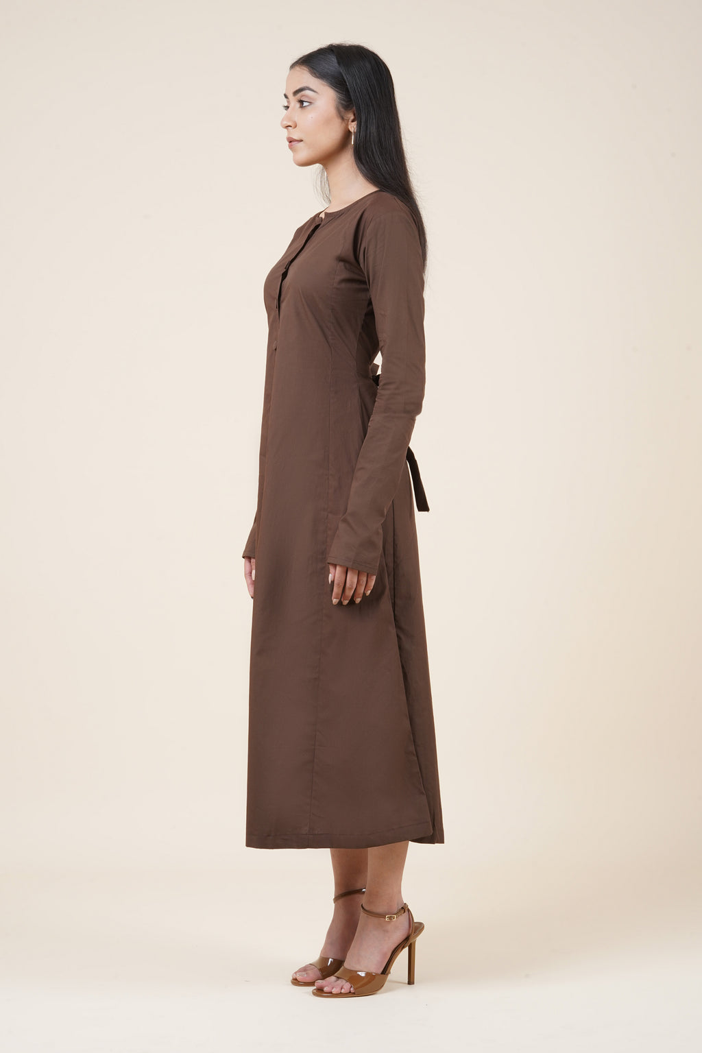Nine to Fine Dress - Rich brown