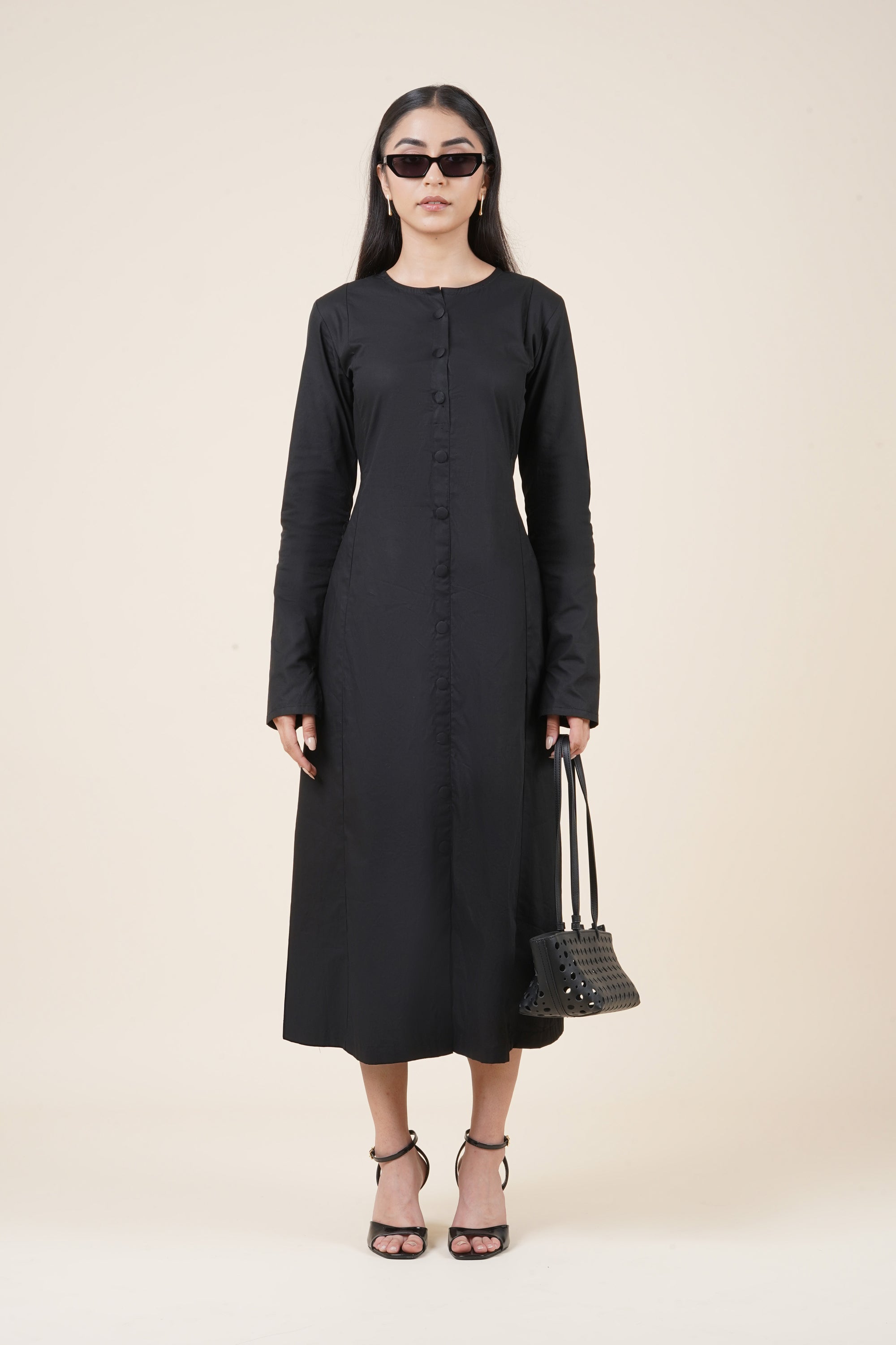 Nine to Fine Dress - Matrix Black