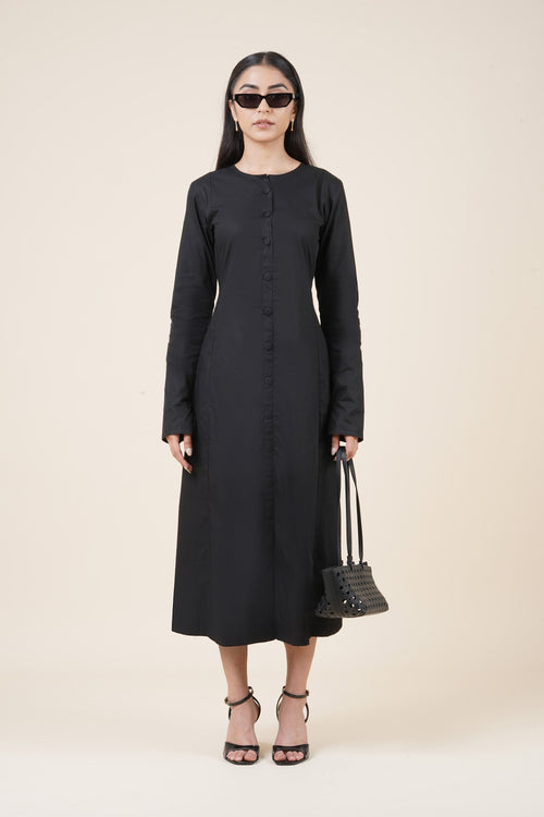Nine to Fine Dress - Matrix Black