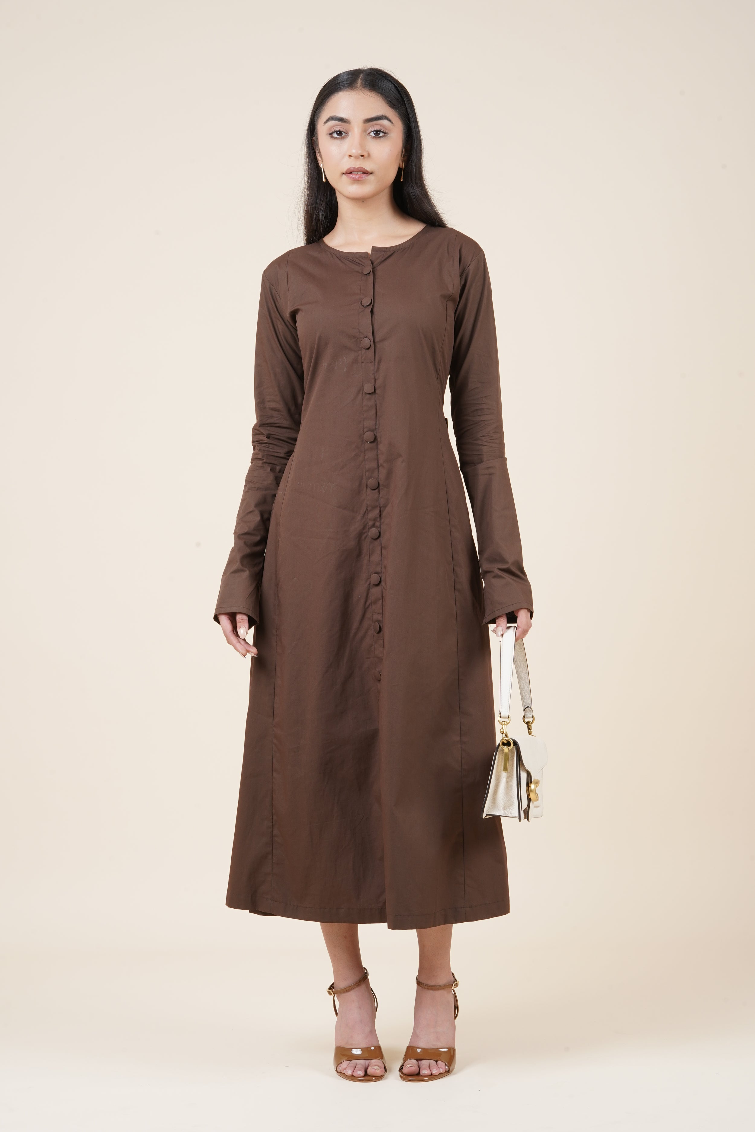 Nine to fine brown dress