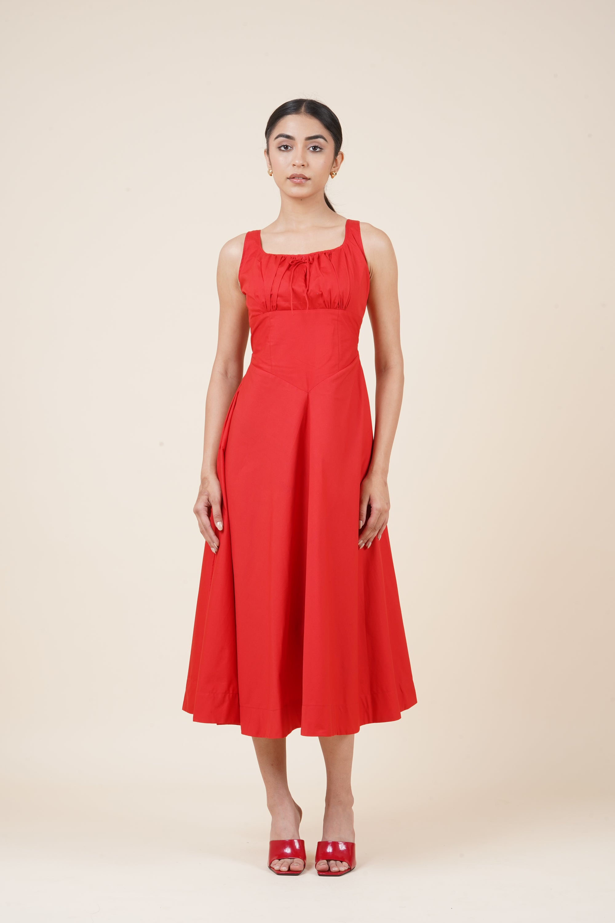 She is the story - Red sleeveless Dress